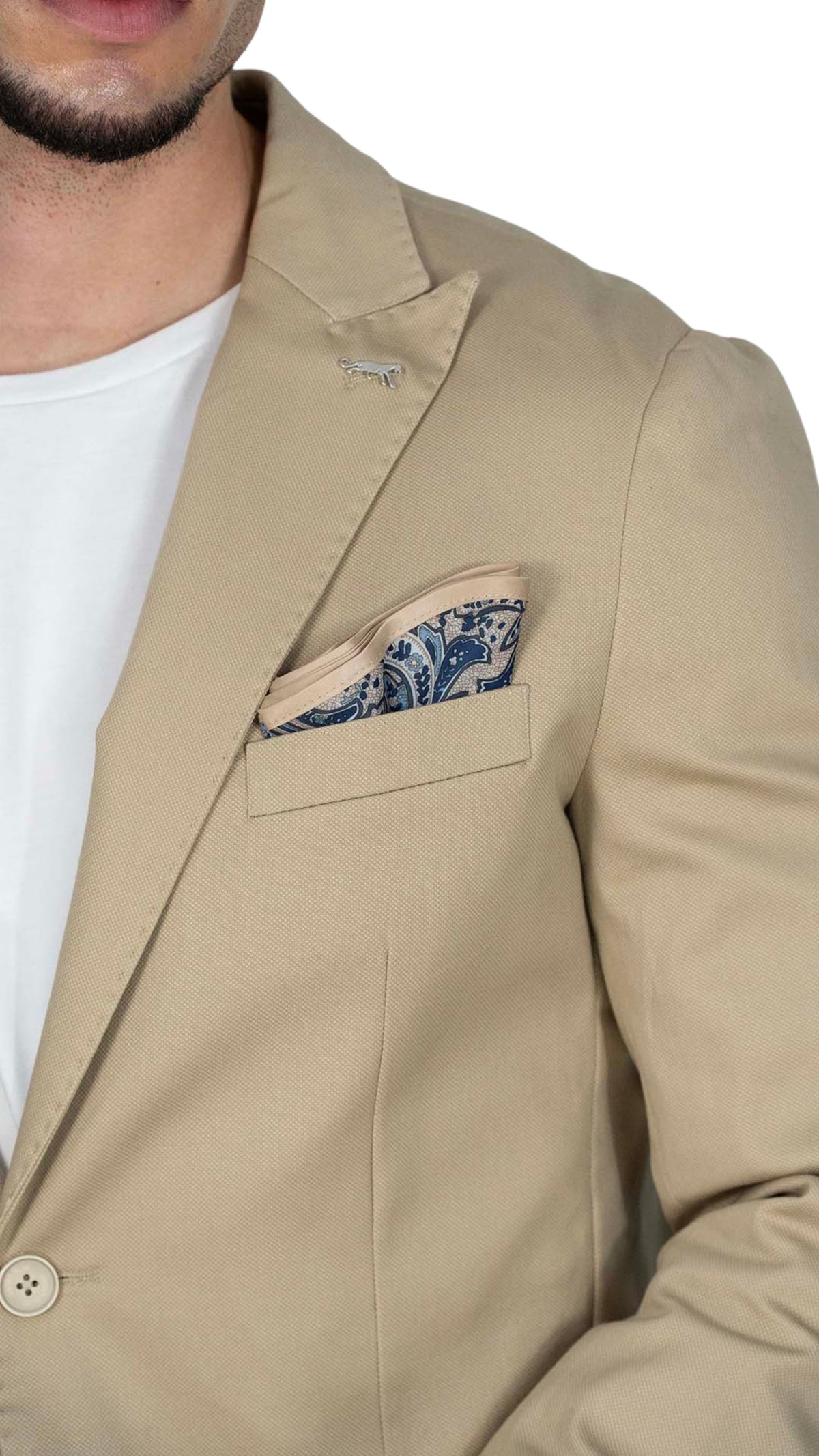 Blazer com Lenço Bege