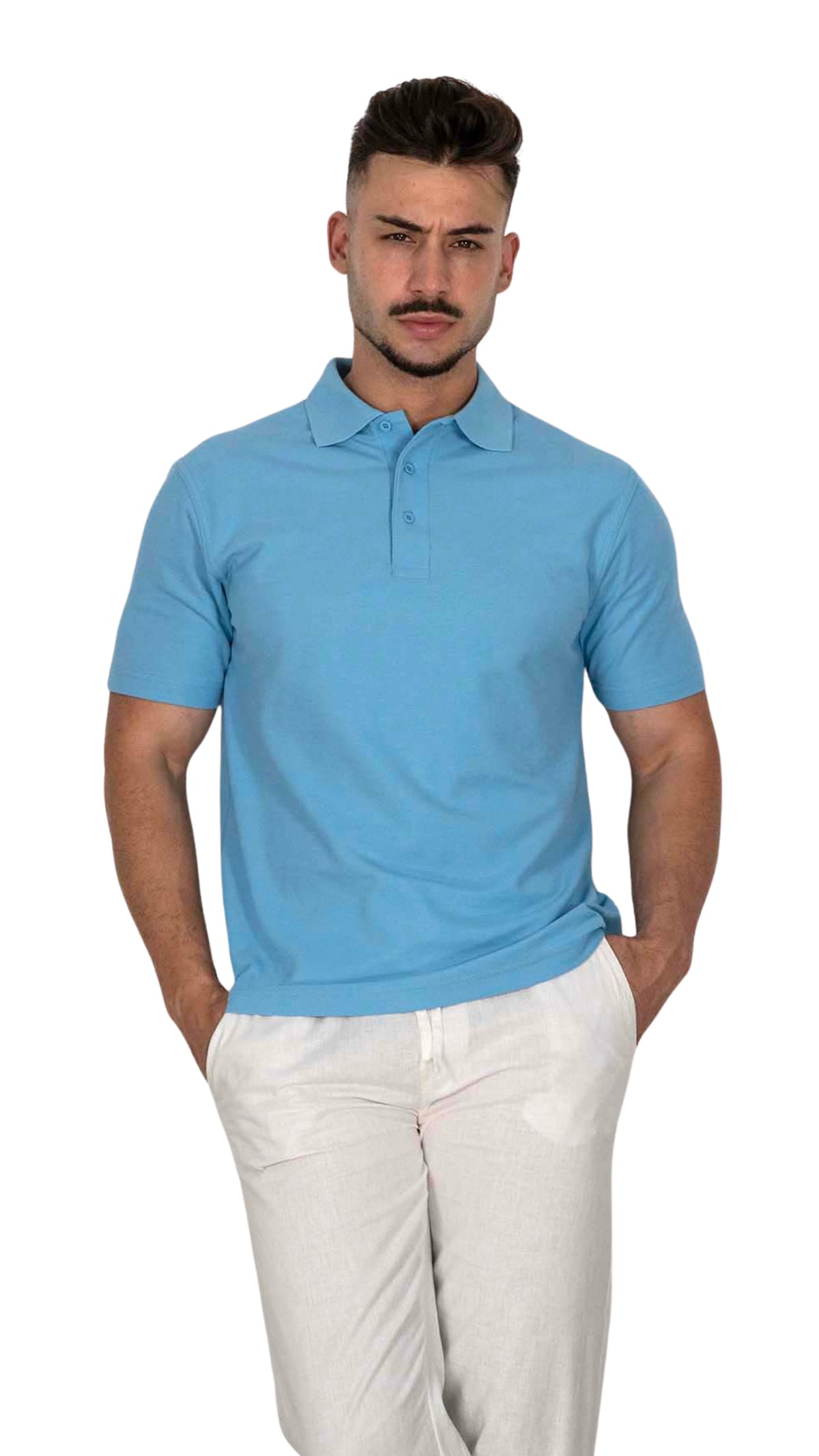 Polo Azul Bebé Liso