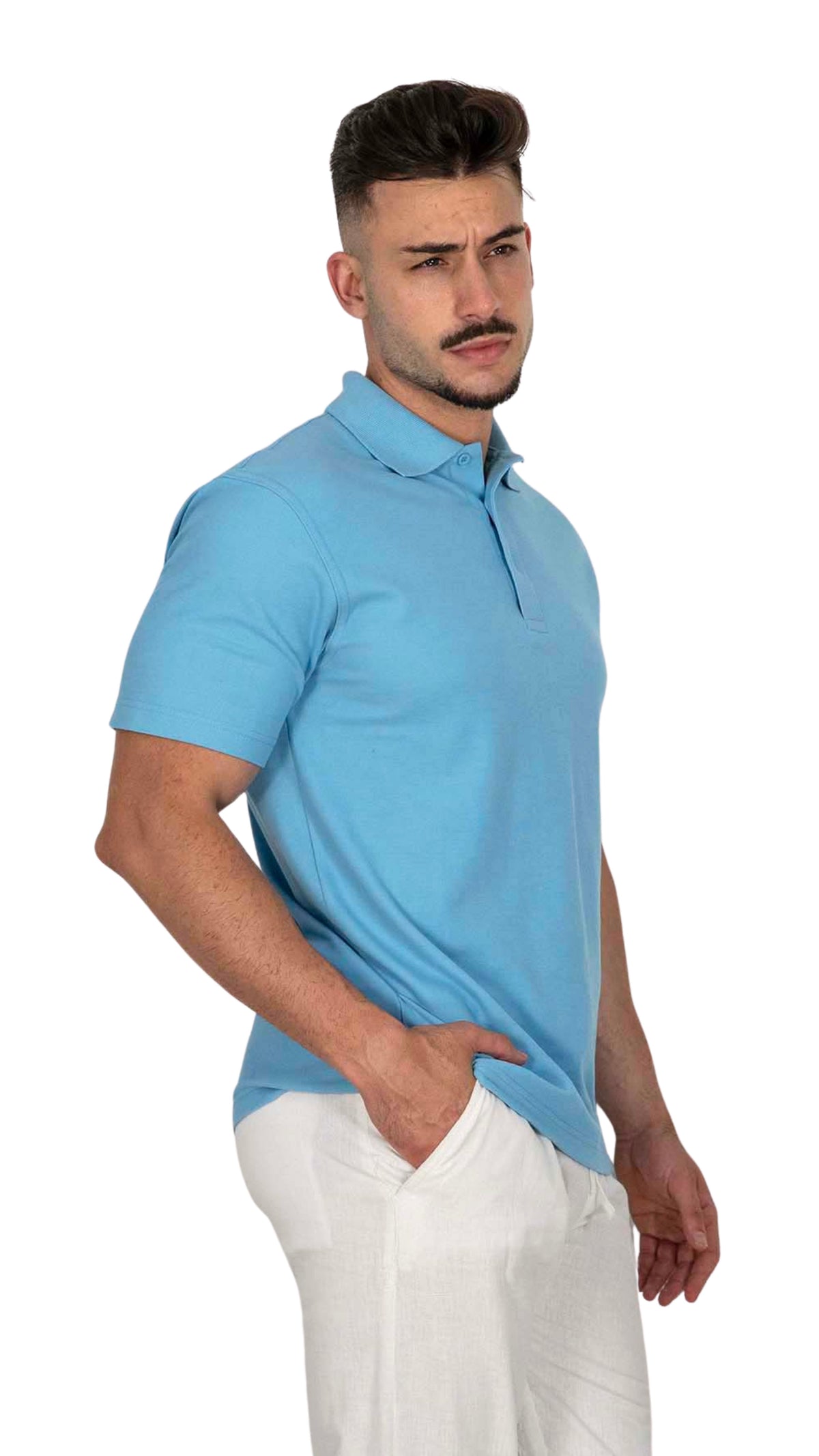 Polo Azul Bebé Liso