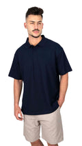 Polo Azul Marinho Liso