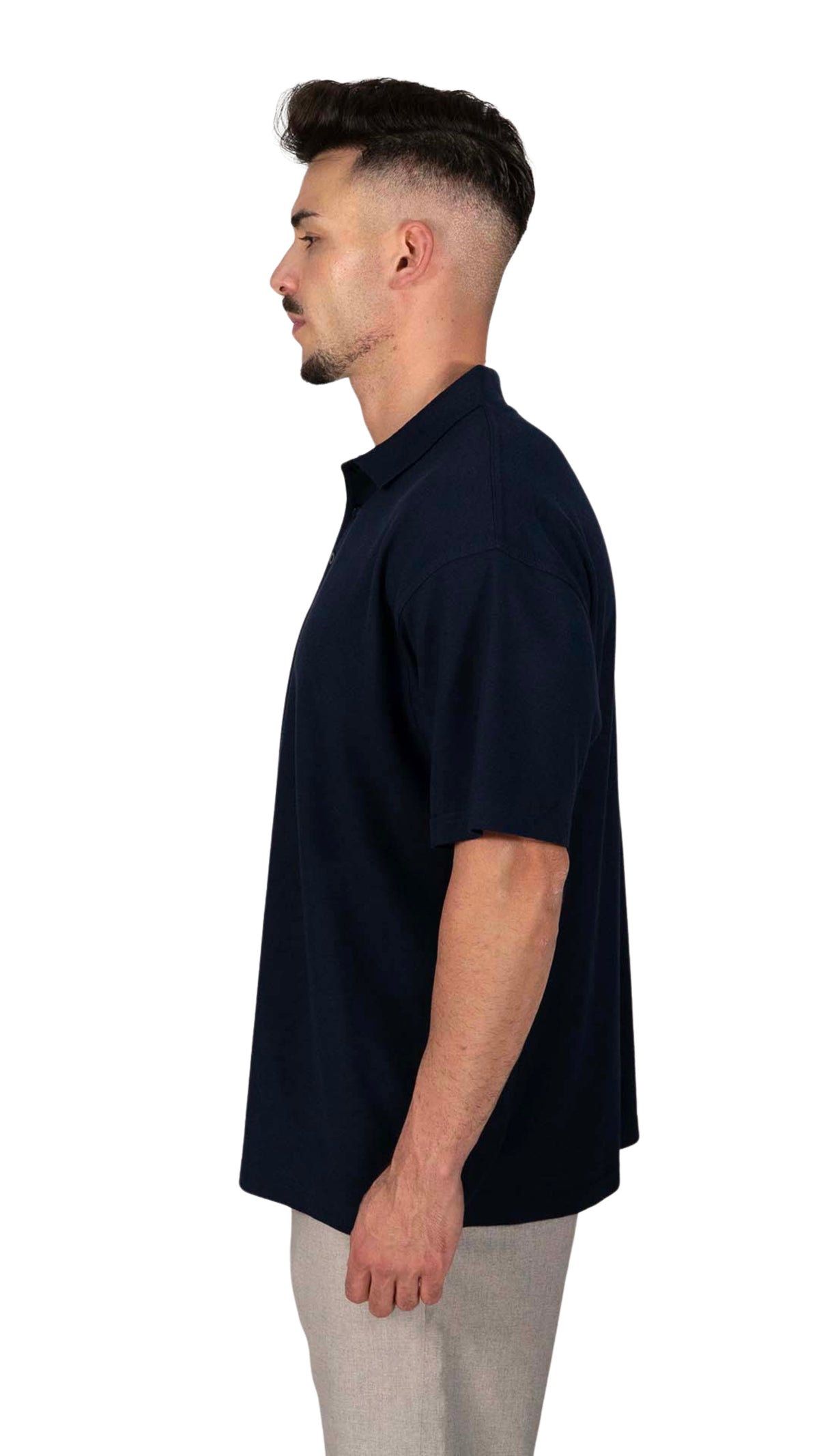 Polo Azul Marinho Liso