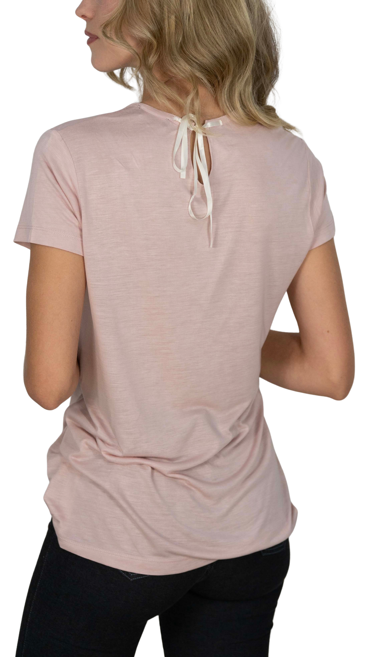 Camisola Rosa Com Laço