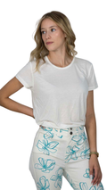 T-shirt Branca Com Laço