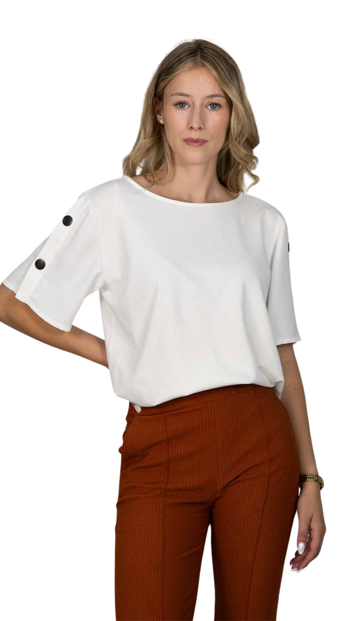 T-shirt Com Botões