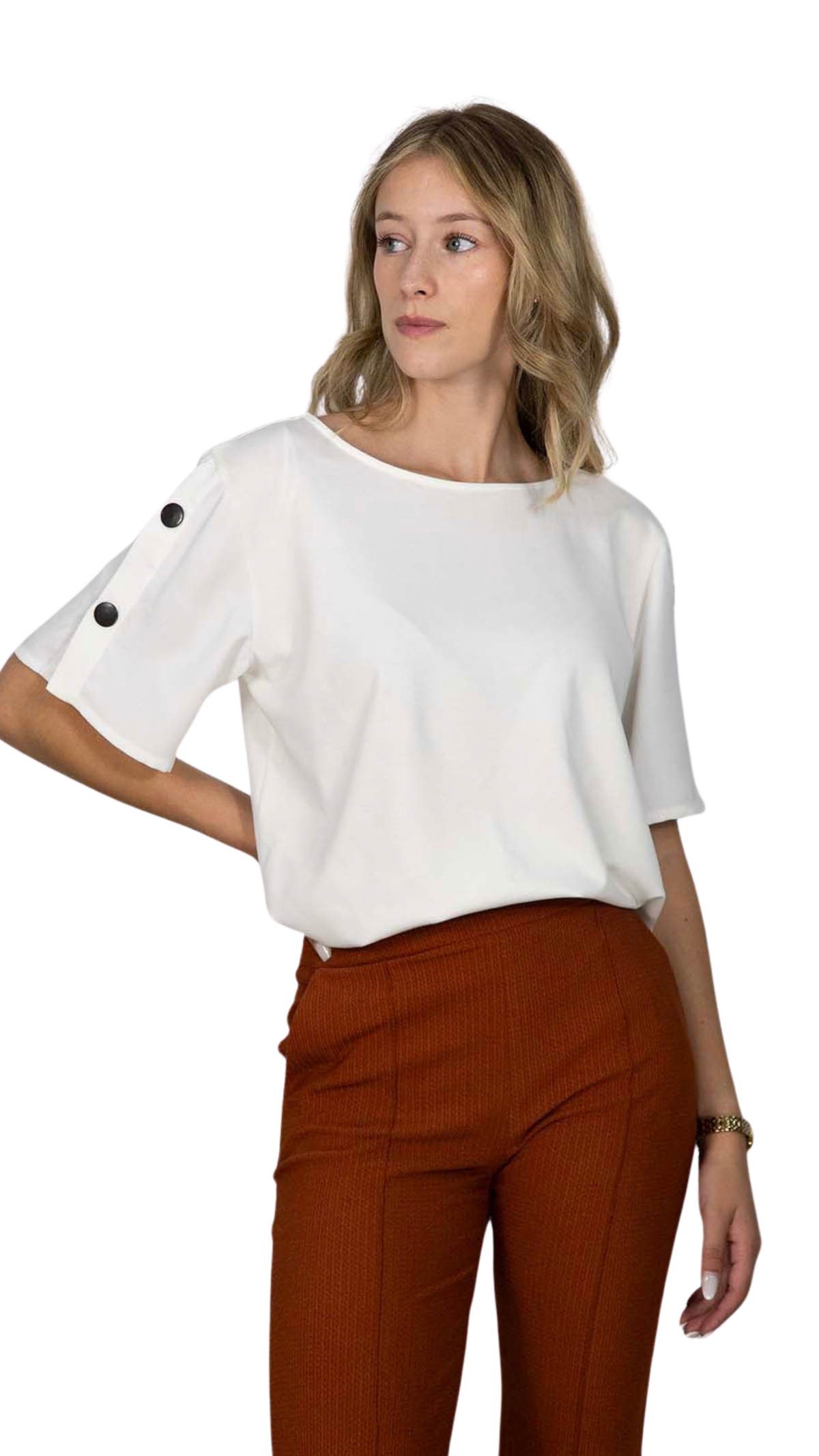 T-shirt Com Botões