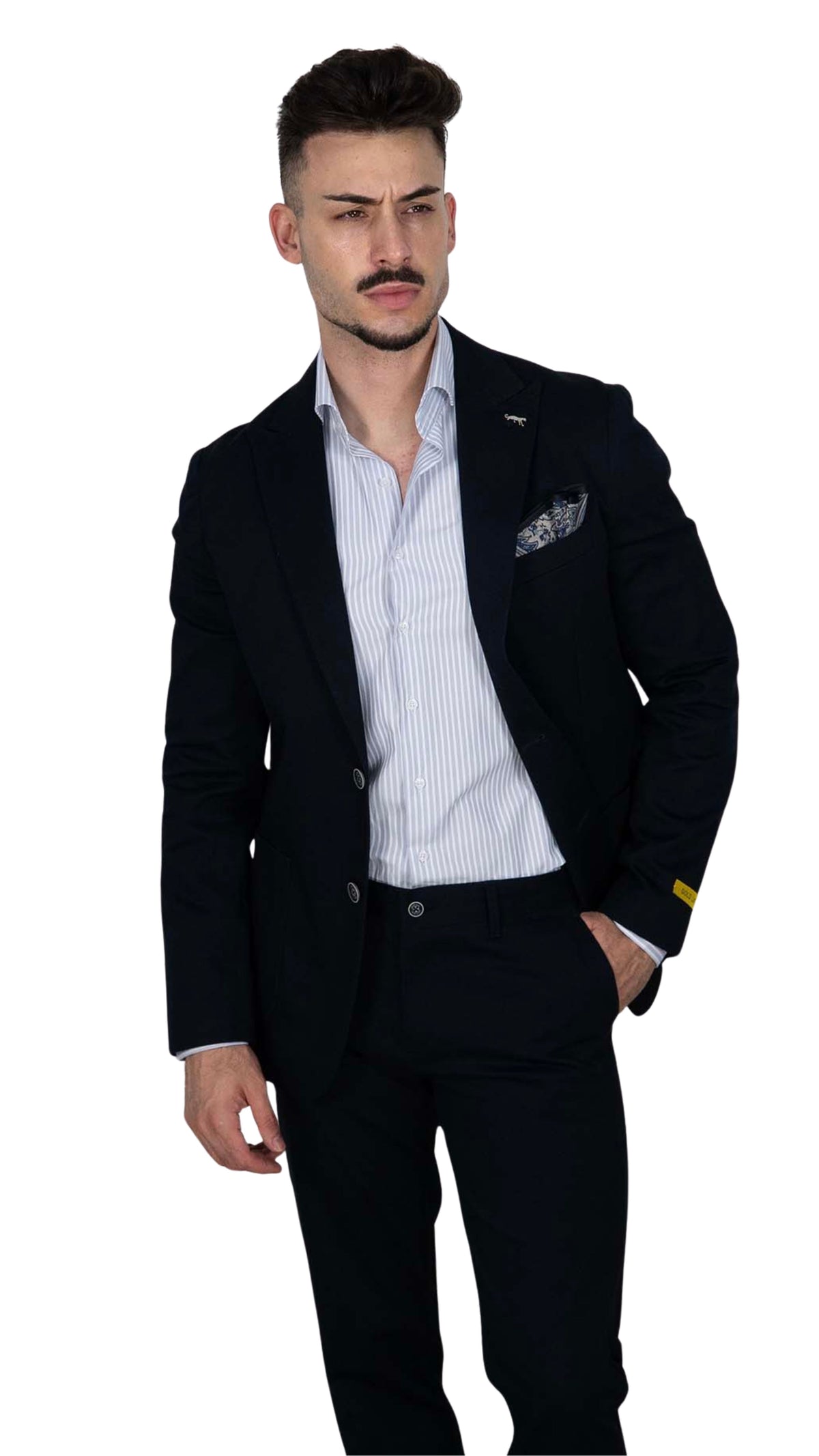 Blazer com Lenço Azul Marinho