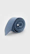 Gravata Skinny Azul Com Padrão