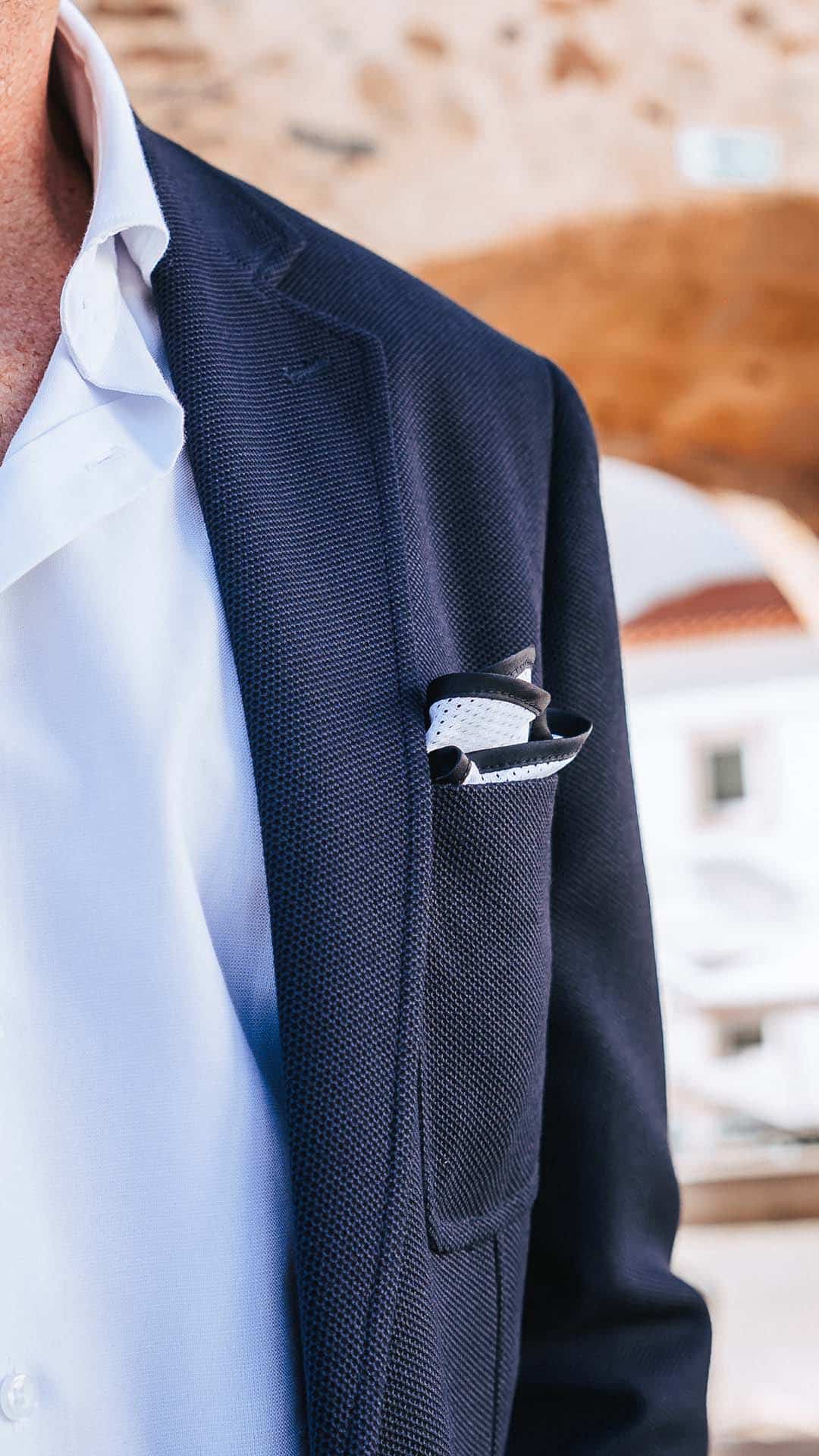 Blazer com Lenço Azul Escuro