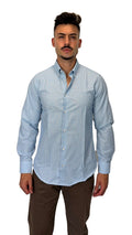 Camisa de Xadrez Azul-Claro