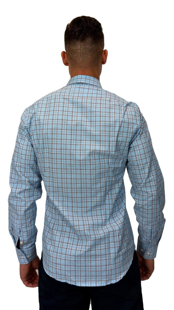 Camisa de Xadrez Azul