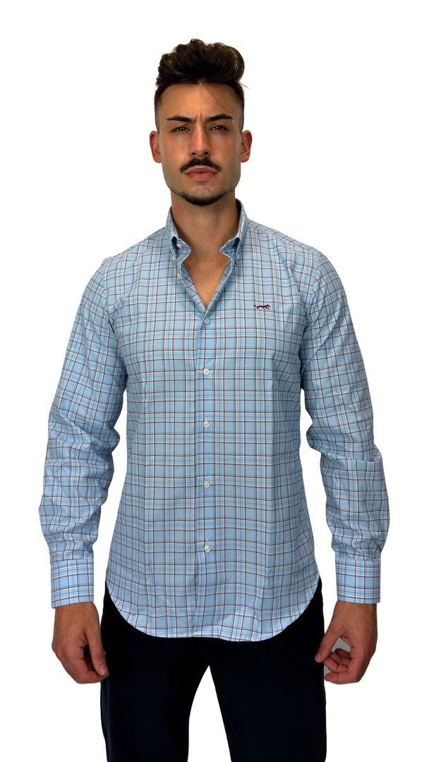 Camisa de Xadrez Azul