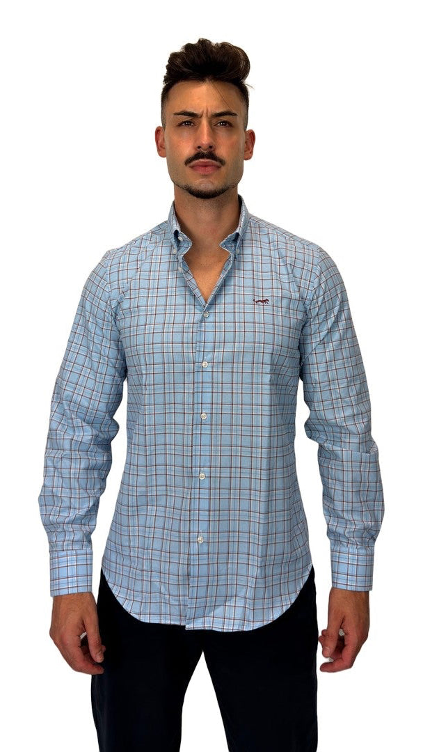 Camisa de Xadrez Azul