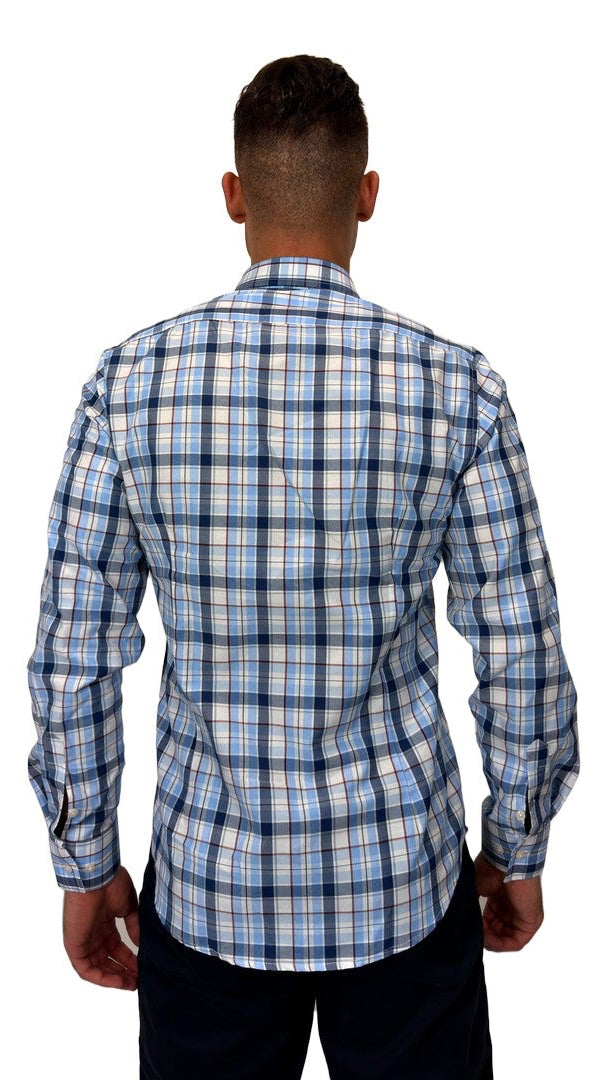 Camisa de Xadrez Azul Indigo