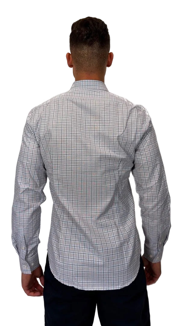 Camisa de Xadrez Cinzenta