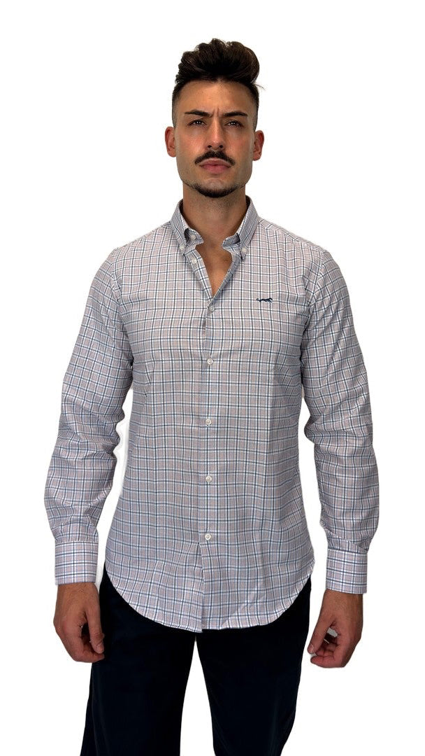 Camisa de Xadrez Cinzenta