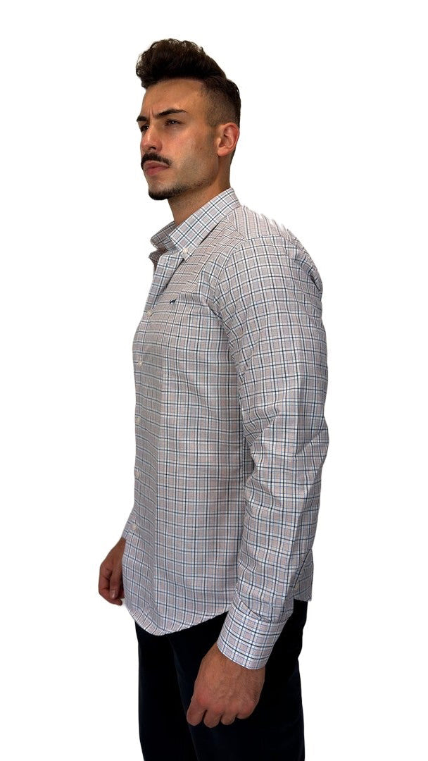 Camisa de Xadrez Cinzenta