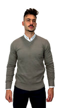 Camisola V-Neck Cinzenta