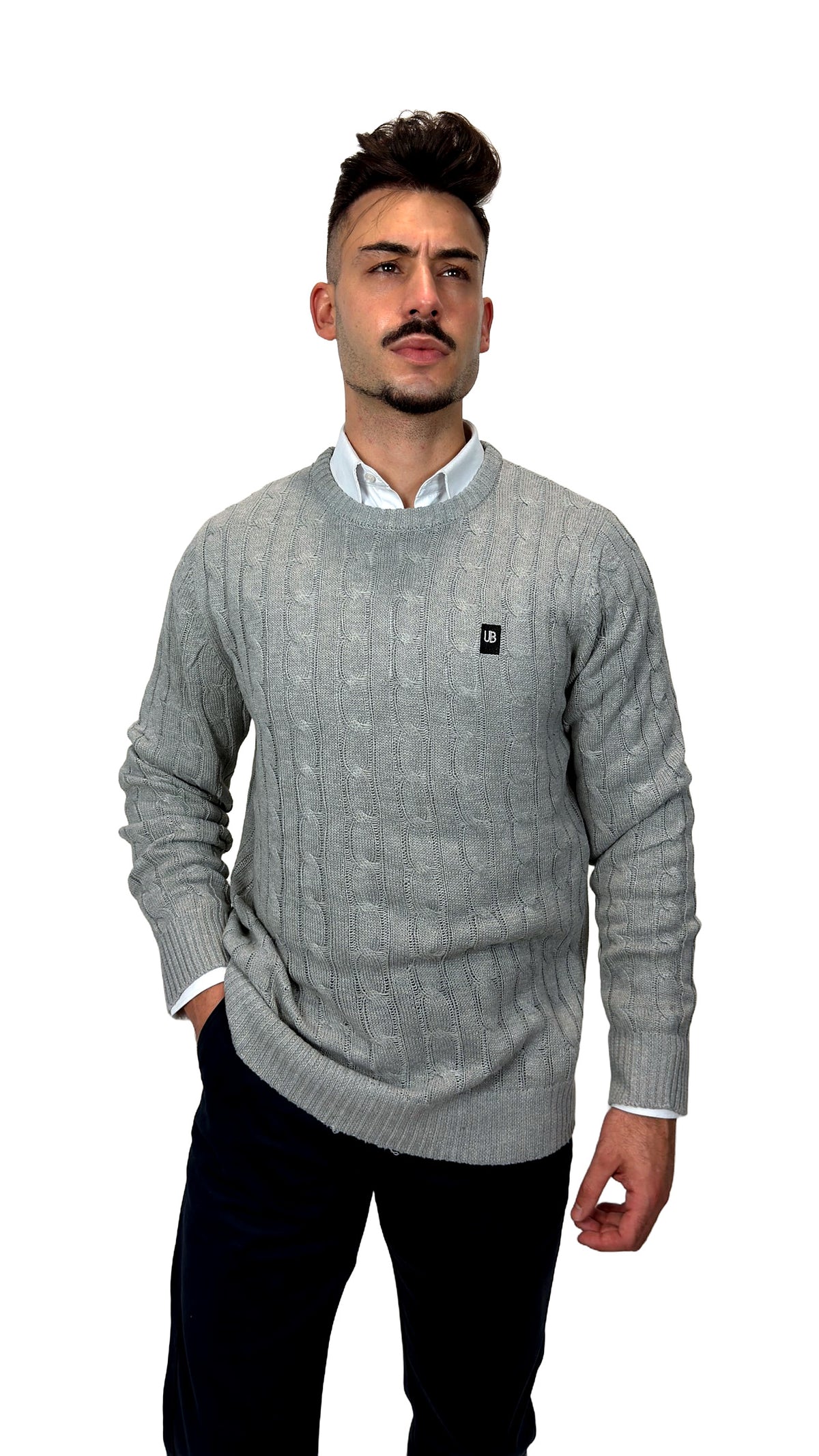 Camisola Malha UB Cinzenta