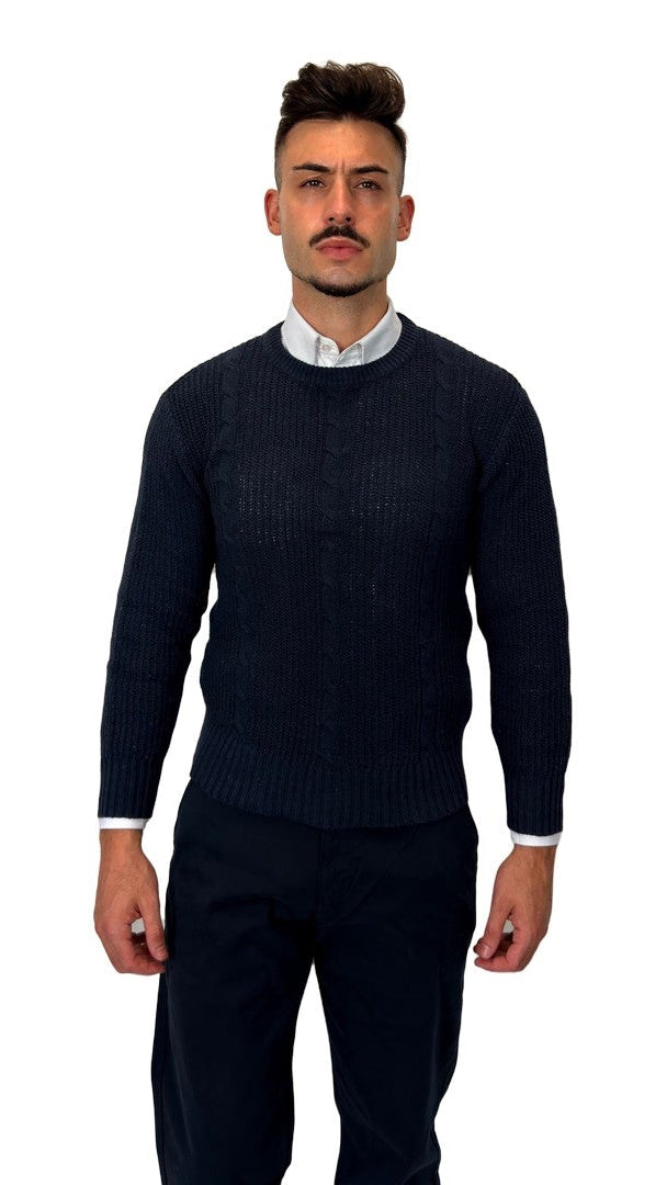 Camisola de Malha Azul-Marinho