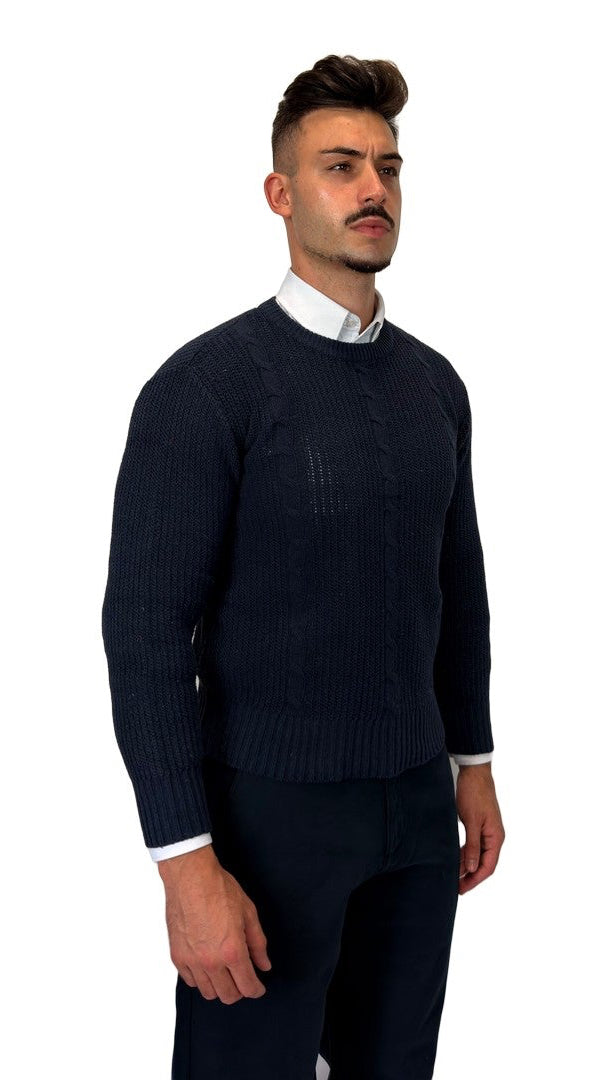Camisola de Malha Azul-Marinho
