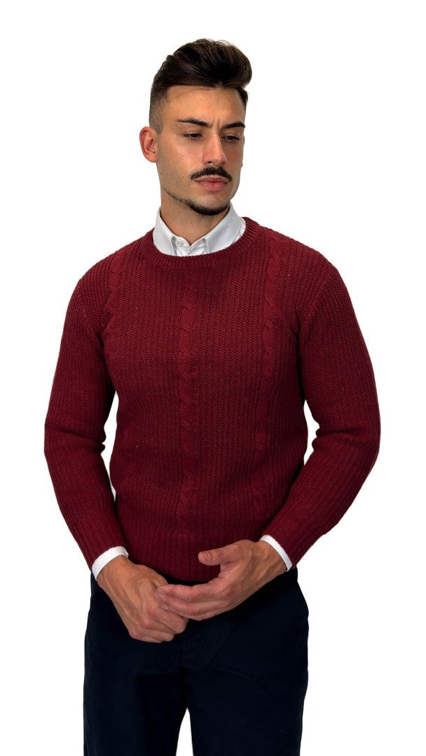 Camisola de Malha Bordeaux
