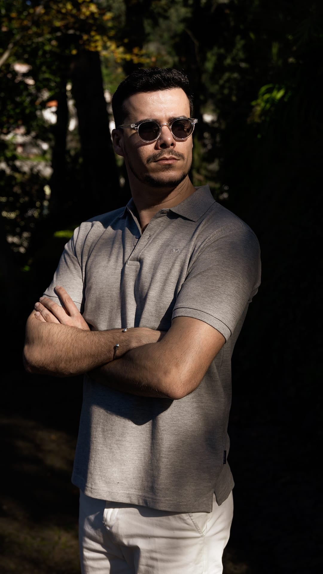Polo Básico Cinzento
